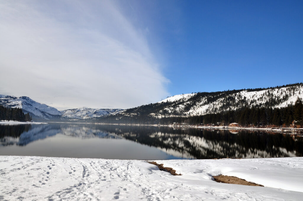 Donner Lake in the winter