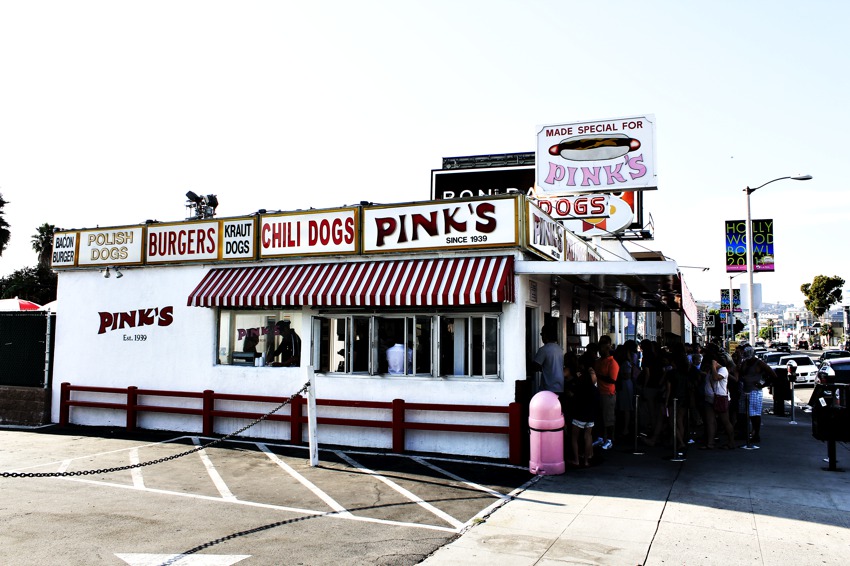 Pinks Hot Dogs HDR