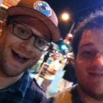 Seth Rogan and me at food trucks in LA