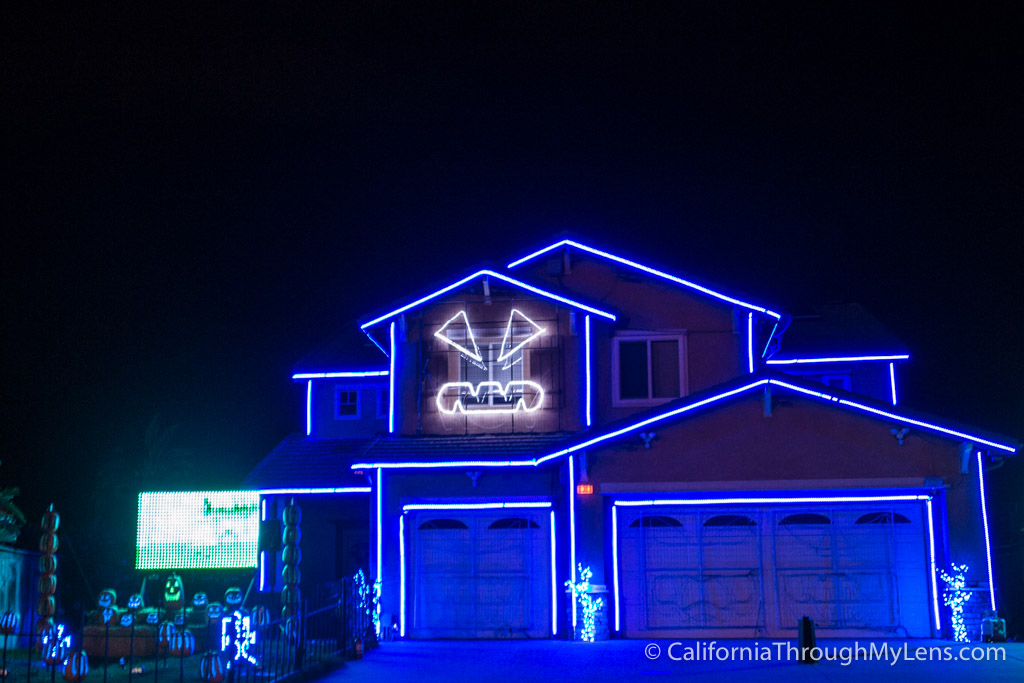 Halloween Light Show House in Riverside, CA - California Through My Lens