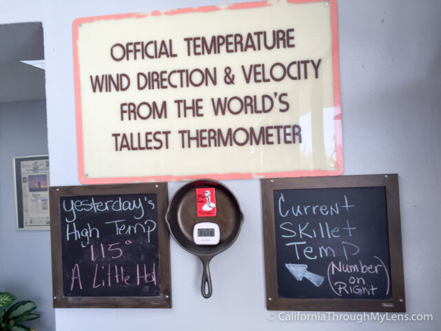 World's Tallest Thermometer: world record set in Baker, California