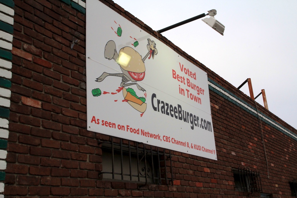 crazee burger sign