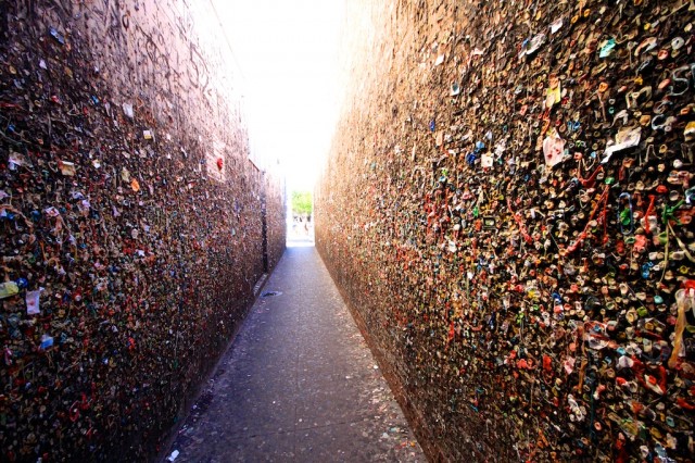 Bubblegum Alley Gum Wall of San Luis Obispo California 