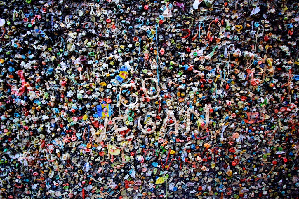 Bubblegum Alley Gum Wall of San Luis Obispo Mont Blanc