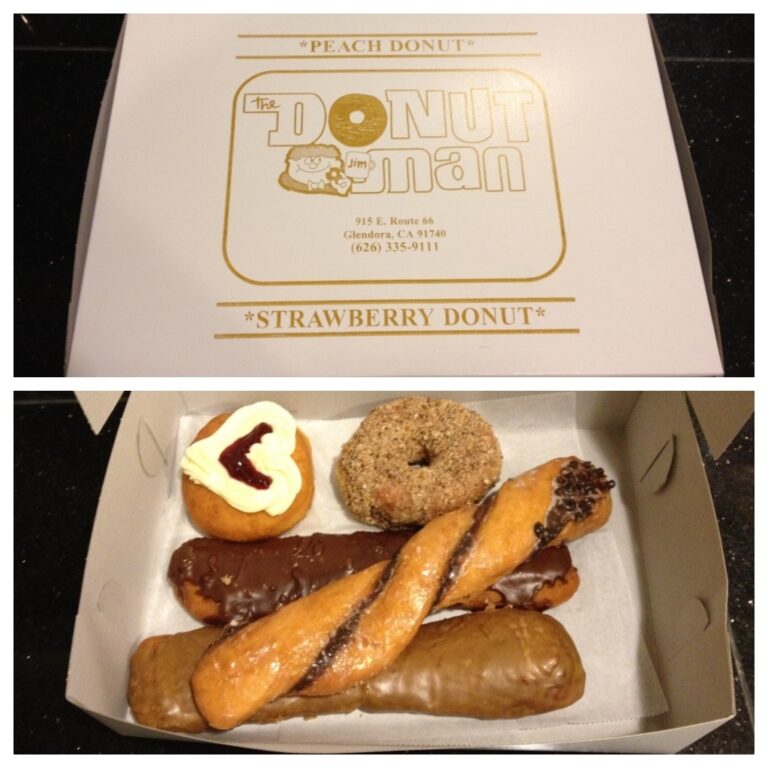 The Donut Man in Glendora Fresh Strawberry & Peach Donuts California