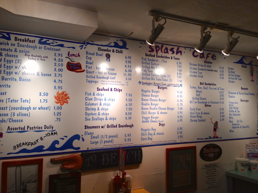Splash Cafe in Pismo Beach California's Best Clam Chowder California