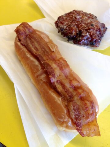 Maple Bacon and Blueberry Fritter