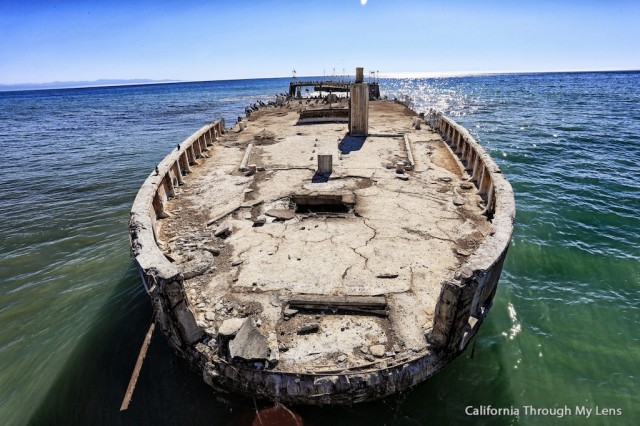 Seacliffs State Beach Sunken Ship at the End of the Pier in Aptos