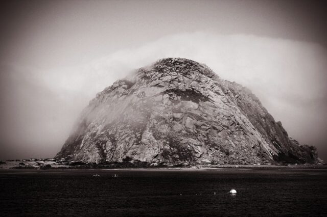 Morro-Rock-Black-and-White