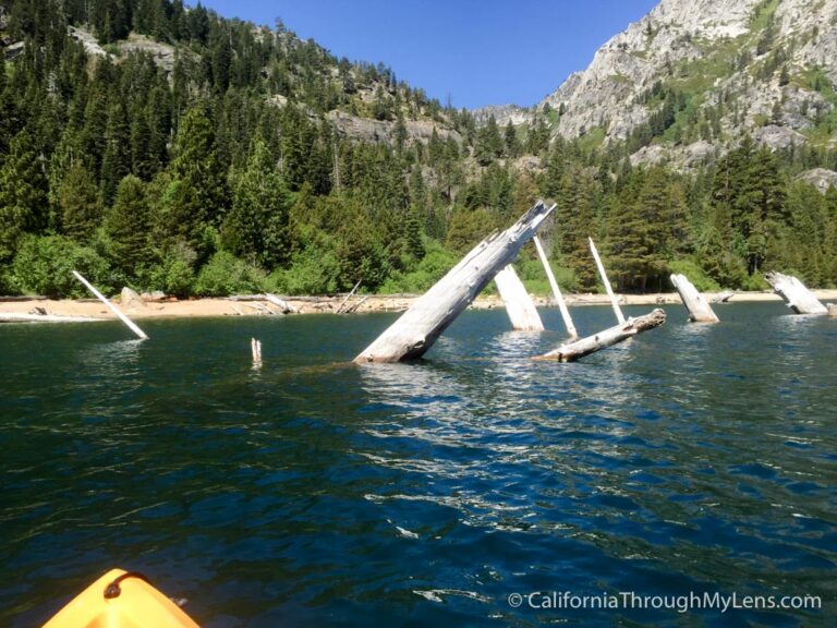Kayaking to the Island Tea House in Emerald Bay California