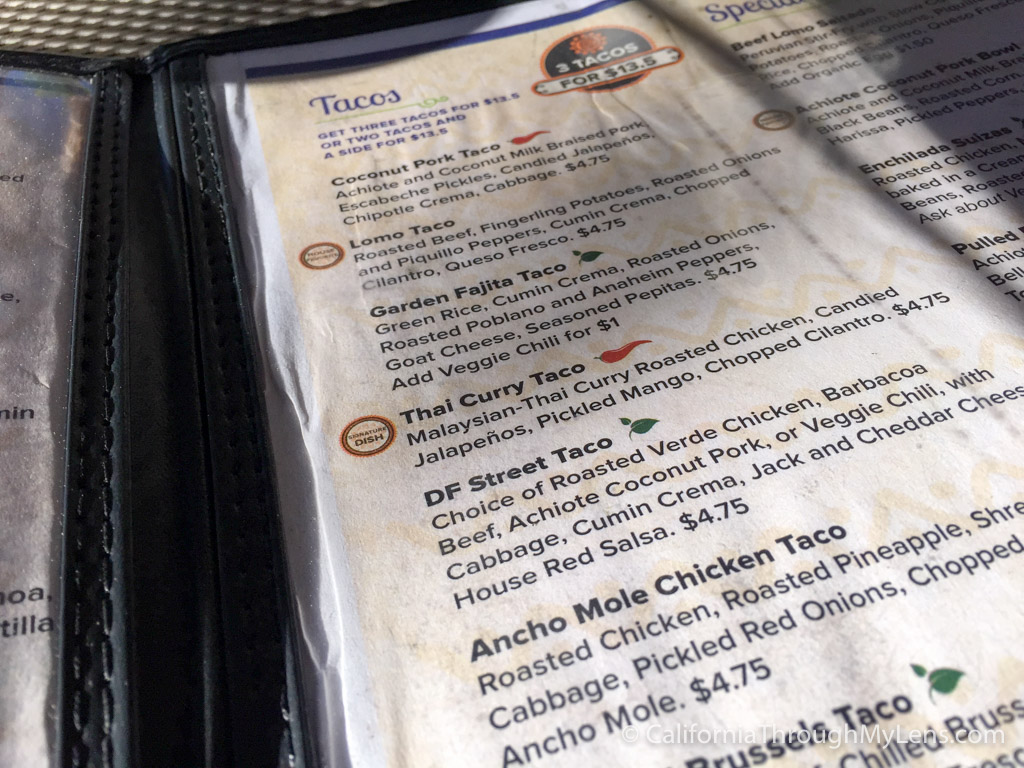 Azul Kitchen Menu Azul Latin Kitchen: Unique Tacos at the Heavenly Village - California ...