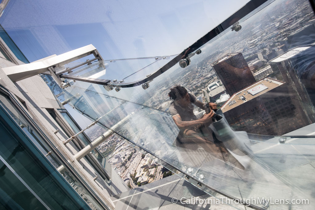 Oue Skyspace Glass Slide Open Air Observation Deck In Los