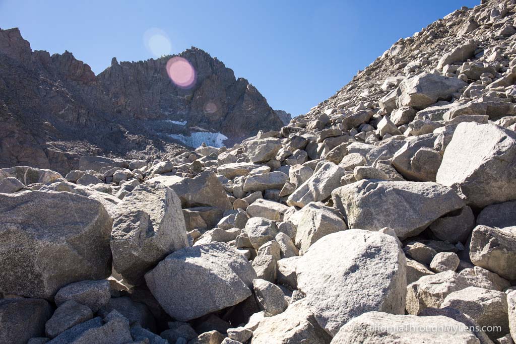 Hiking to the Palisade Glacier from Second Lake on the Big Pine North