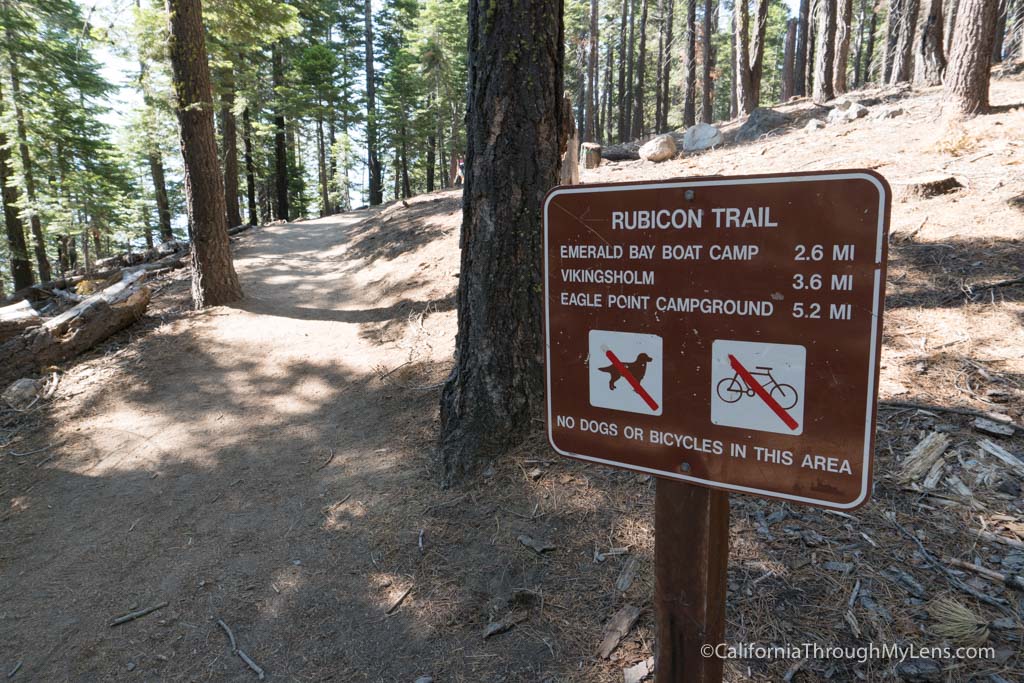 Rubicon Trail Hike D.L. Bliss to Emerald Bay State Park California