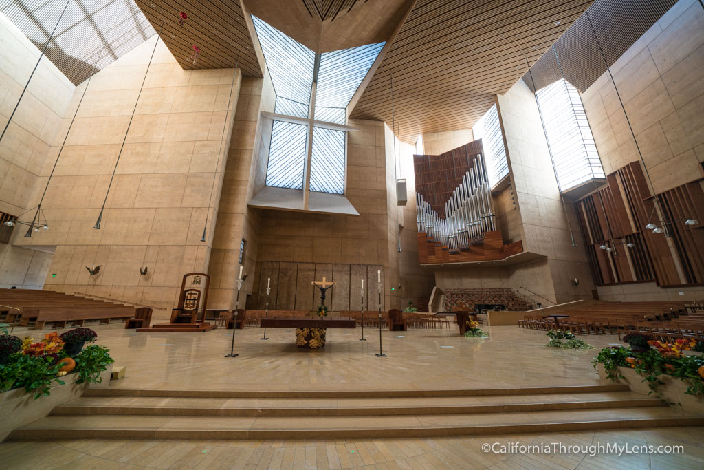 Cathedral of Our Lady of the Angels in Los Angeles California Through