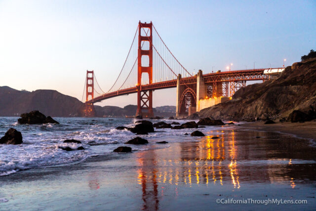Golden Gate Bridge at Sunset - San Francisco California