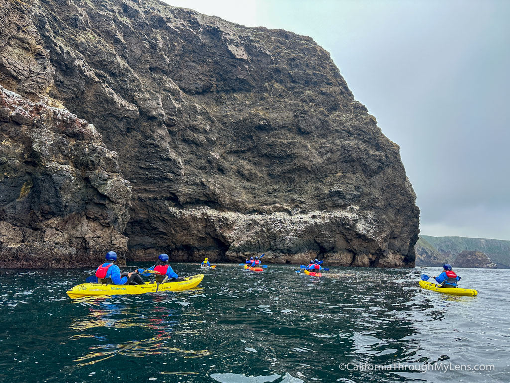 Kayaking Sea Caves on Santa Cruz Island in Channel Islands